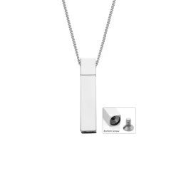Sterling Silver Keepsake Bar Pendant with Chain
