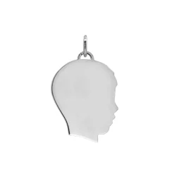 Sterling Silver Large Boy Head Charm