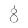 Sterling Silver Large Cascade Circle Pendant