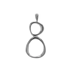 Sterling Silver Large Cascade Circle Pendant
