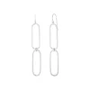 Sterling Silver Large Paperclip Dangle Earrings