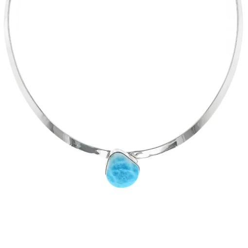 Sterling Silver Larimar Neckcuff
