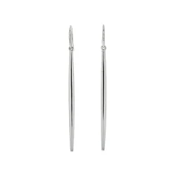 Sterling Silver Oblong Drop Earrings