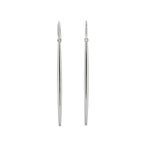 Sterling Silver Oblong Drop Earrings