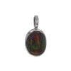 Sterling Silver Oval Opal Pendant