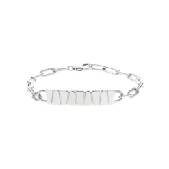 Sterling Silver Paperclip Bar Bracelet