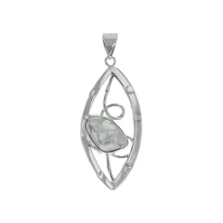 Sterling Silver Pearl Teardrop Pendant