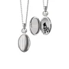 Sterling Silver Petite Engraved Locket with Chain