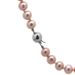 Sterling Silver Pink Freshwater Pearl Necklace