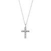 Sterling Silver Pyramid Cross Pendant with Chain
