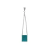 Sterling Silver Rectangle Cabochon Turquoise Pendant