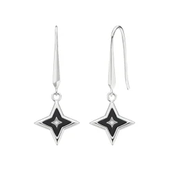 Sterling Silver Revival Astoria Glitz Onyx Earrings