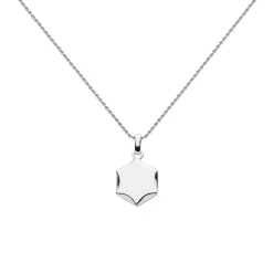Sterling Silver Revival Hexagon Pendant with Chain