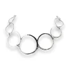 Sterling Silver Ripple Circle Link Necklace
