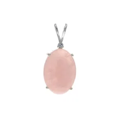 Sterling Silver Rose Quartz Pendant