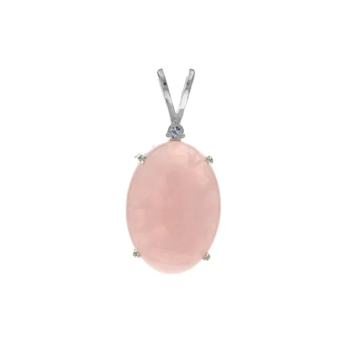 Sterling Silver Rose Quartz Pendant