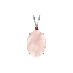 Sterling Silver Rose Quartz Pendant