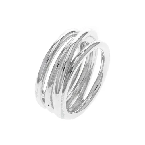 Sterling Silver 4-Row Wire Wrap Ring