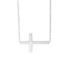 Sterling Silver Sideway Cross Necklace