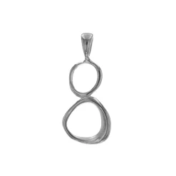 Sterling Silver Small Cascade Circle Pendant