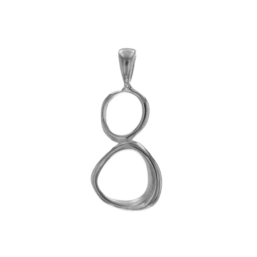 Sterling Silver Small Cascade Circle Pendant