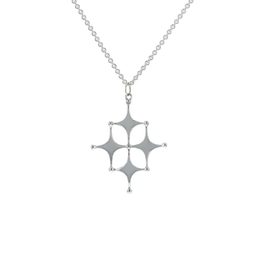 Sterling Silver Small Satellite Pendant with Chain