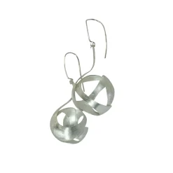 Sterling Silver Sphere Dangle Earrings
