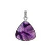 Sterling Silver Triangular Star Amethyst Pendant