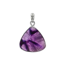 Sterling Silver Triangular Star Amethyst Pendant