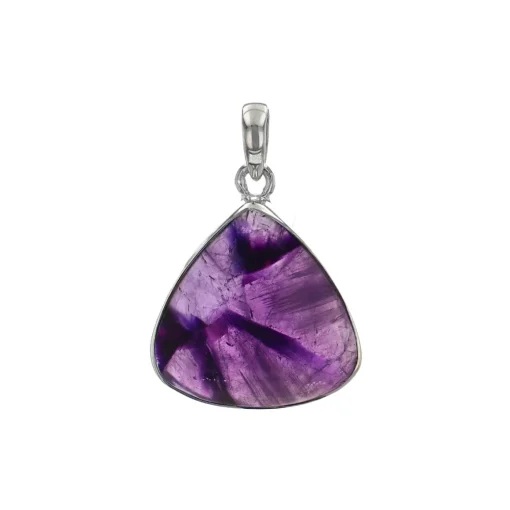 Sterling Silver Triangular Star Amethyst Pendant