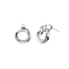 Sterling Silver Trilogy Circle Earrings