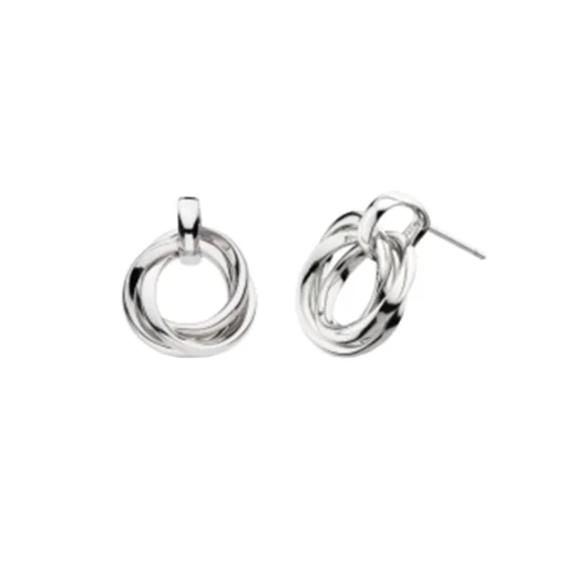 Sterling Silver Trilogy Circle Earrings