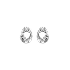 Sterling Silver Twist Knot Stud Earrings
