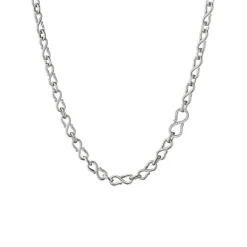 Sterling Silver White Sapphire Infinity Necklace