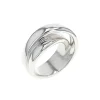 Sterling Silver Wide Crossover Ring