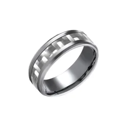 Tantalum Carbon Fiber Wedding Band