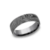Tantalum Marble Wedding Band