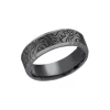 Tantalum Swirl Pattern Wedding Band