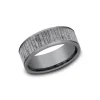 Tantalum Wood Split Wedding Band