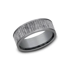 Tantalum Wood Split Wedding Band