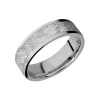 Titanium and Meteorite 7mm wedding band