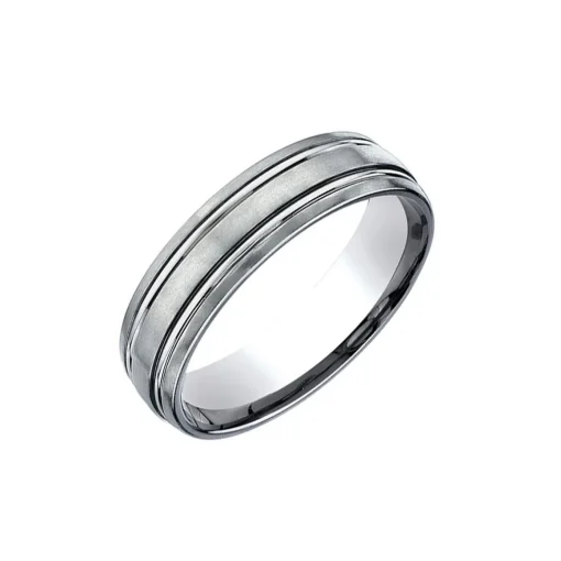 Titanium Double Line Wedding Band