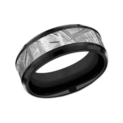 Titanium Meteorite Center 8mm Band