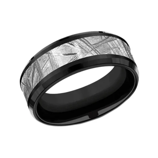 Titanium Meteorite Center 8mm Band