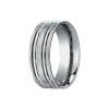 Titanium 8mm Grooved Design Wedding Band