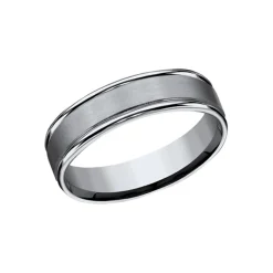 Titanium 6mm Satin Center Band