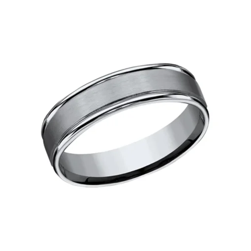 Titanium 6mm Satin Center Band