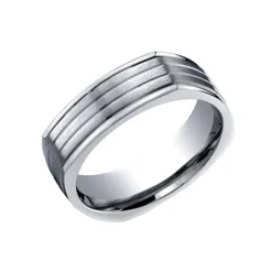 Titanium Square Comfort-fit Wedding Band