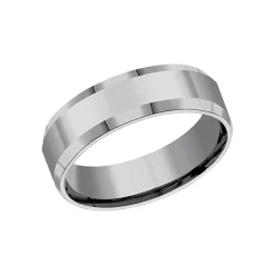Tungsten Beveled Edge 7mm Band