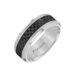Tungsten Carbon Fiber 8mm Wedding Band